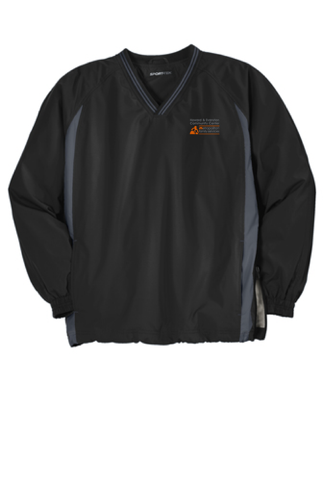 Sport-Tek® Tipped V-Neck Raglan Wind Shirt