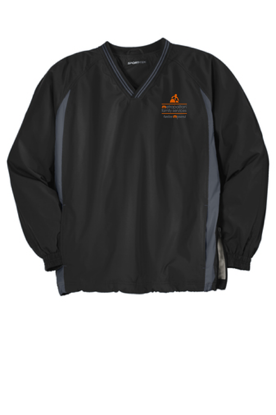 Sport-Tek® Tipped V-Neck Raglan Wind Shirt