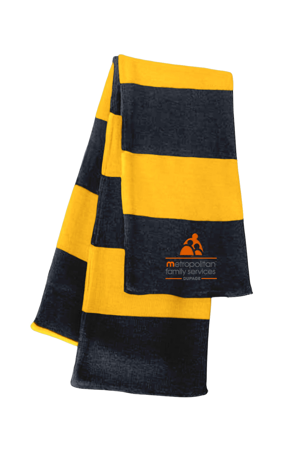 Sportsman Rugby-Striped Knit Scarf