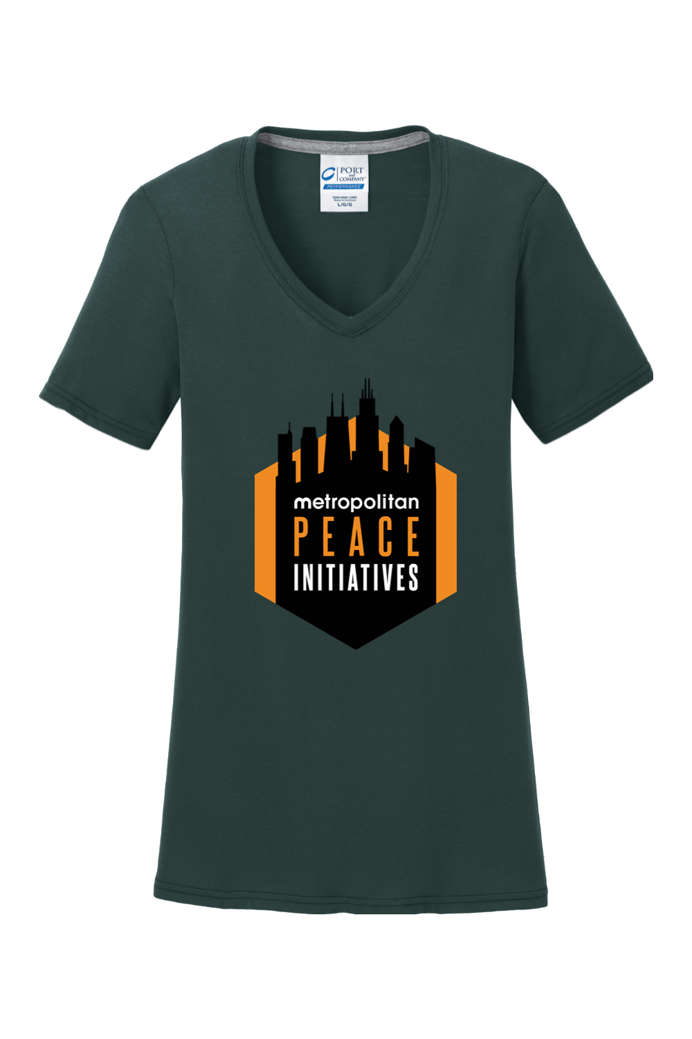 Port & Company Ladies Performance Blend V-Neck Tee