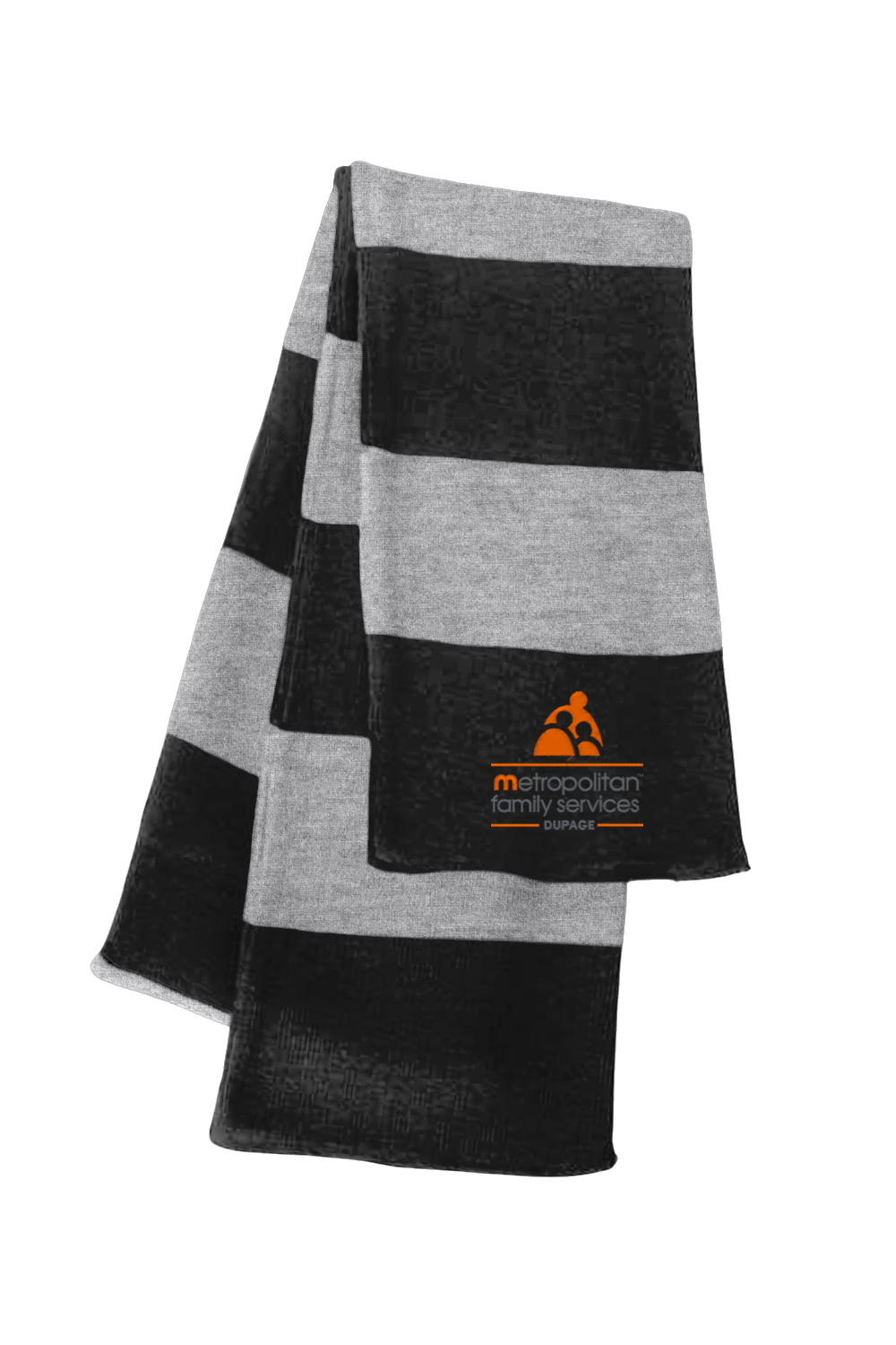 Sportsman Rugby-Striped Knit Scarf