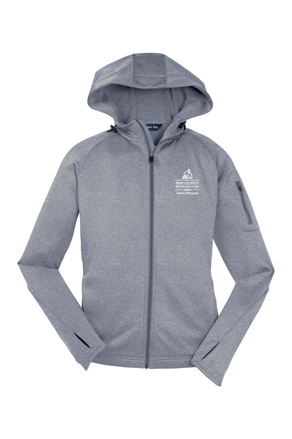 Sport-Tek Ladies Tech Fleece Full-Zip Hooded Jacket
