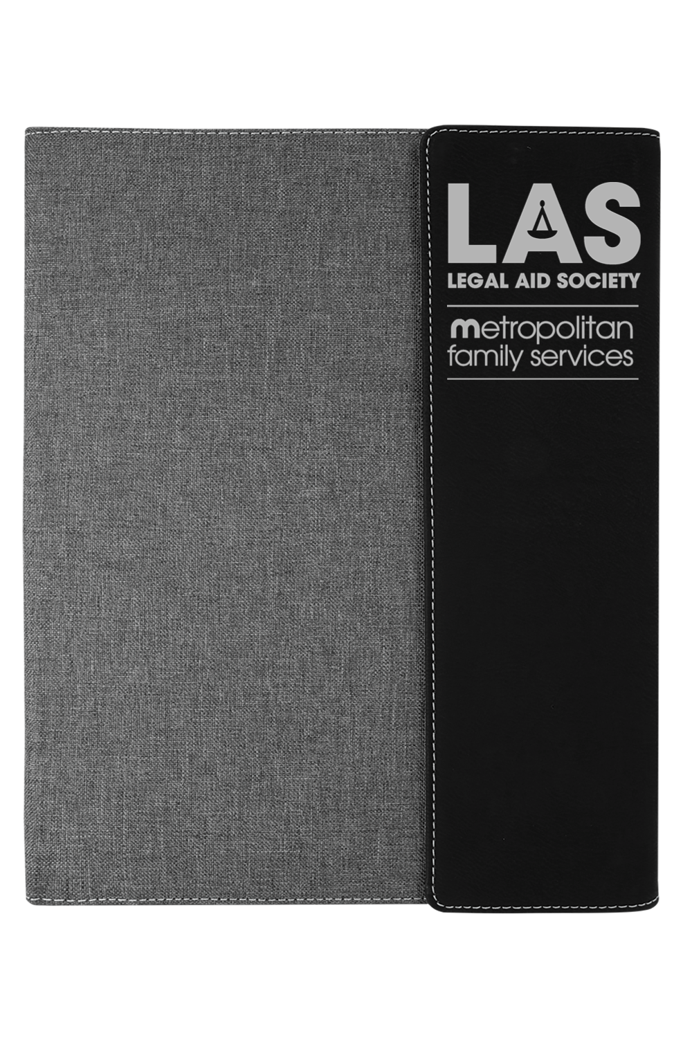 9 1/2 x 12 Laserable Leatherette Canvas Portfolio w / Notepad