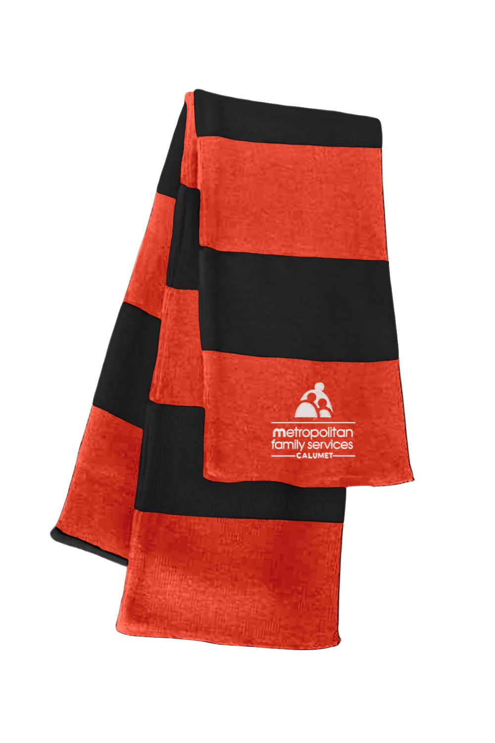 Sportsman Rugby-Striped Knit Scarf