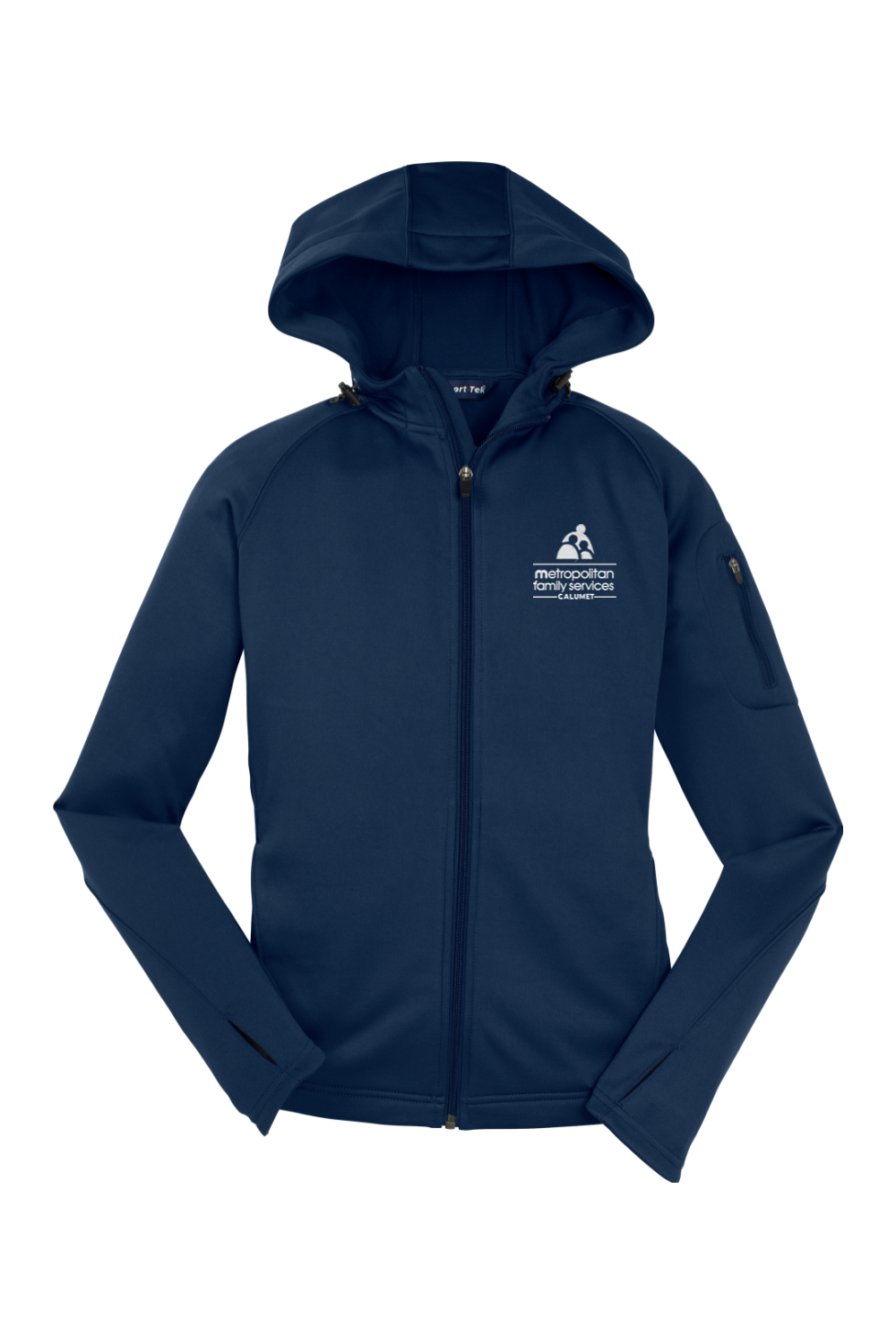Sport-Tek Ladies Tech Fleece Full-Zip Hooded Jacket