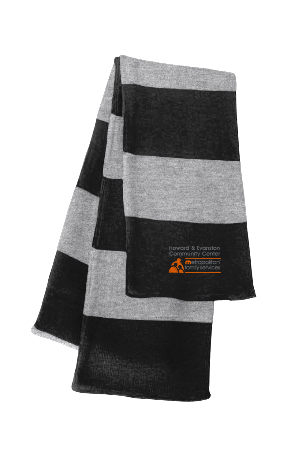 Sportsman Rugby-Striped Knit Scarf